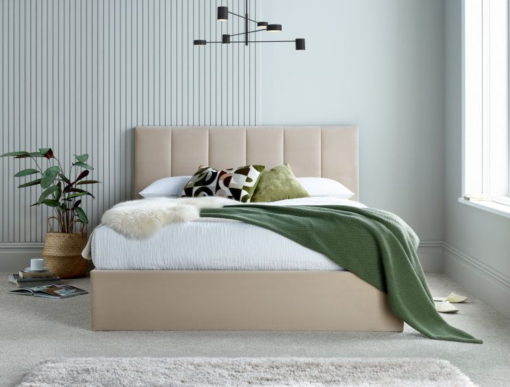 Valencia Stone King Size Ottoman Bed Frame