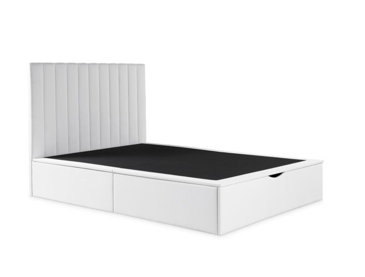 Onelife Off White Upholstered Ottoman Double Bed Frame