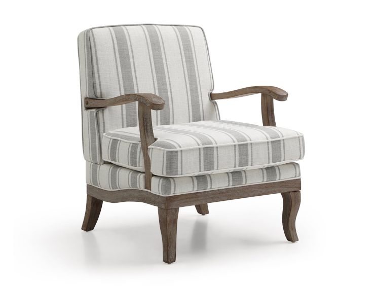 Parma Grey Stripe Chair