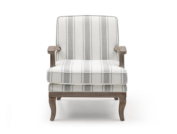 Parma Grey Stripe Chair