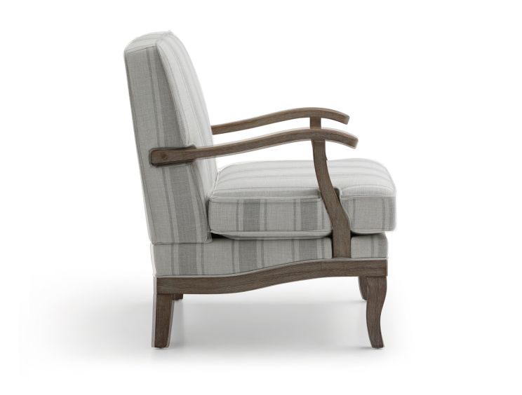Parma Grey Stripe Chair