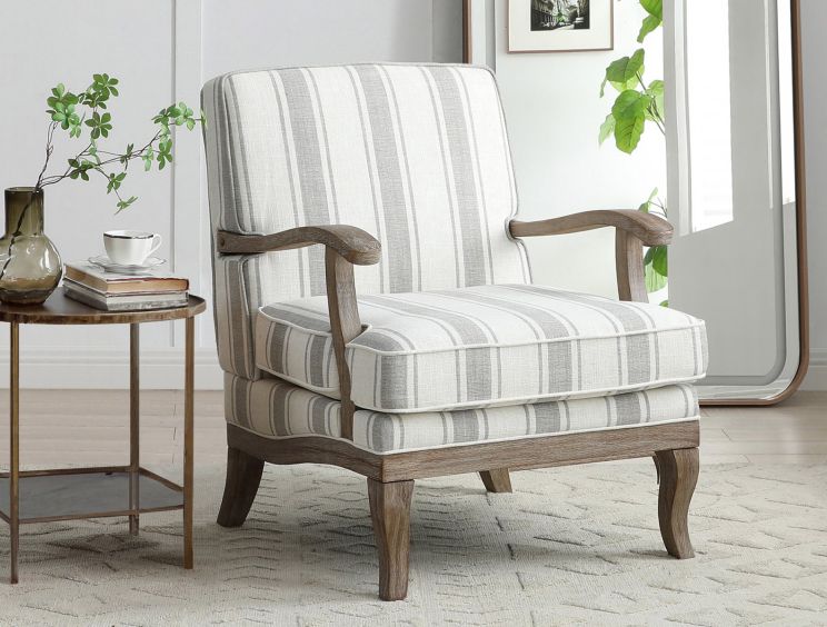 Parma Grey Stripe Chair