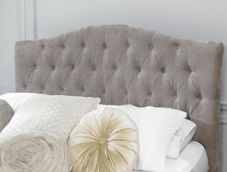 Annabel Upholstered Sleigh Bed - Mink