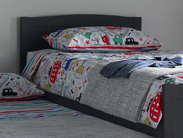 Portland Anthracite Grey Bed With Liv & Lou Guest Underbed Frame Only