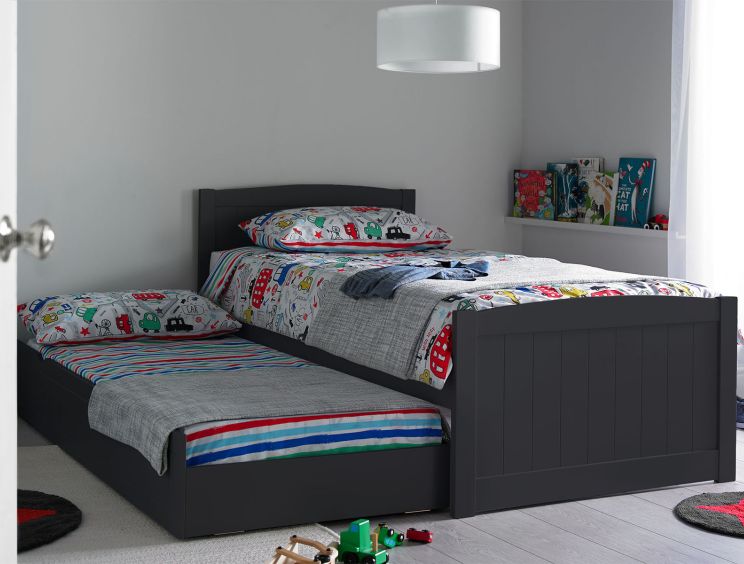 Portland Anthracite Grey Bed With Liv & Lou Guest Underbed Frame Only