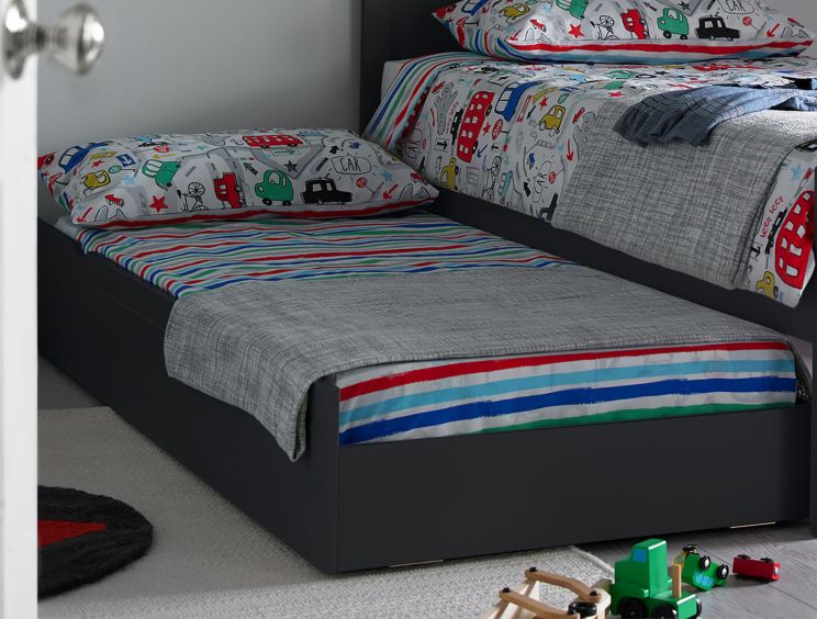 Portland Anthracite Grey Bed With Liv & Lou Guest Underbed Frame Only
