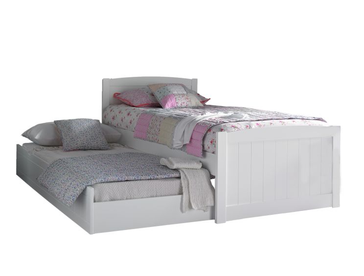 Portland White Bed With Liv & Lou Guest Underbed Frame Only