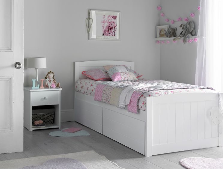 Portland White Solo Bed Frame Only