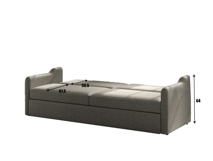 Portofino Storage Spectre Grey Sofa Bed