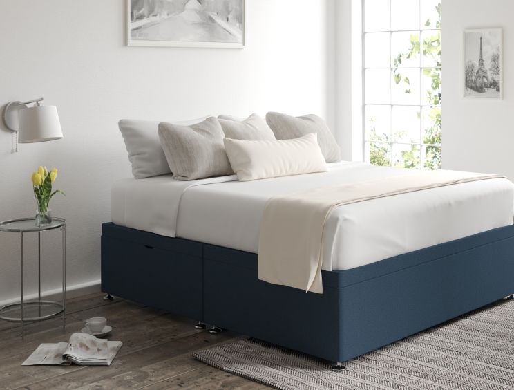 Ottoman Super King Size Arran Cyan Base Only