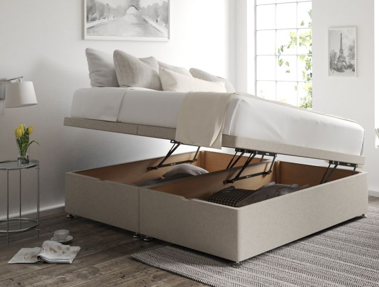 Ottoman Super King Size Trebla Flax Base Only
