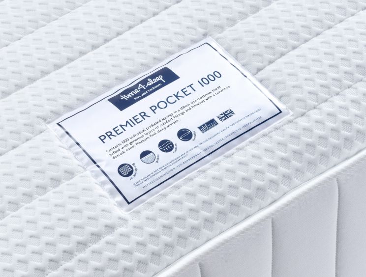 Premier 1000 Pocket Sprung Mattress - Single Mattress Only