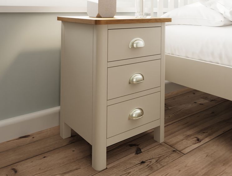 Radstock Truffle 3 Drawer Bedside Cabinet Only