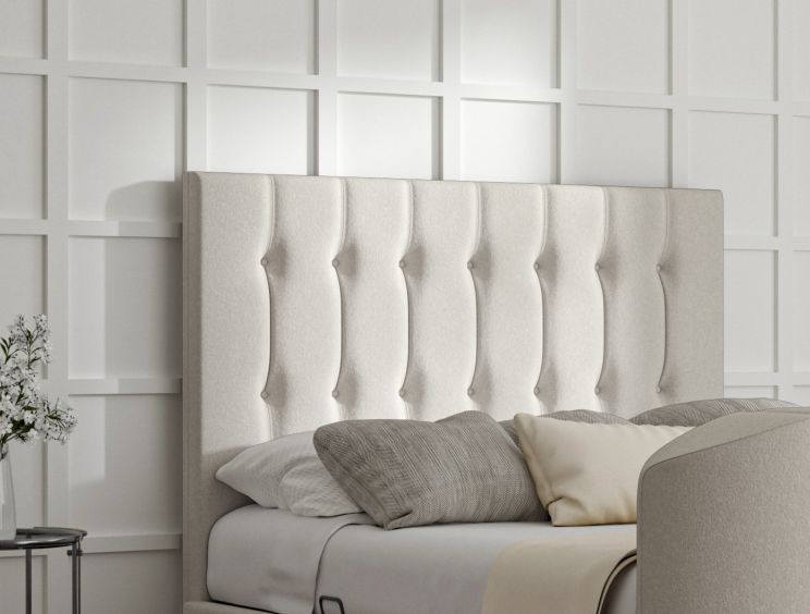 Dorchester Upholstered Arran Natural Ottoman TV Bed - Bed Frame Only