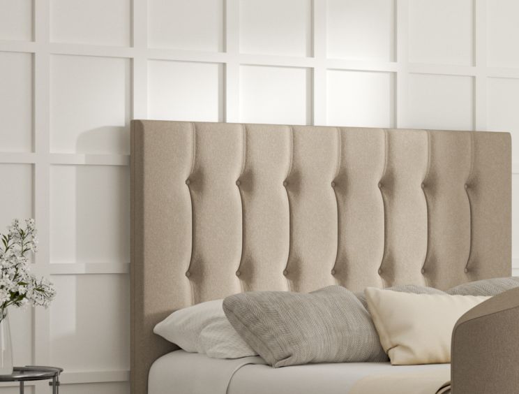 Dorchester Upholstered Arran Natural Ottoman TV Bed - Double Bed Frame Only