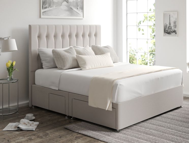 Rylee Classic 4Drw Continental Double Arran Natural Headboard & Base