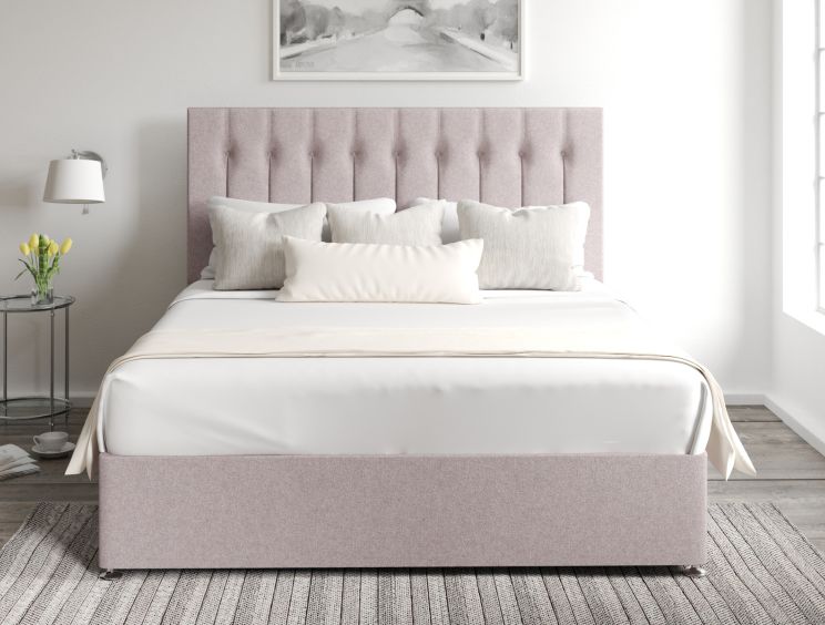 Rylee Classic 4Drw Continental King Size Gouache Raspberry Headboard & Base