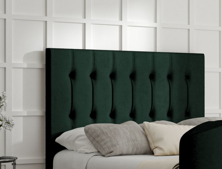 Dorchester Upholstered Hugo Bottle Green Ottoman TV Bed -Super King Size Bed Frame Only