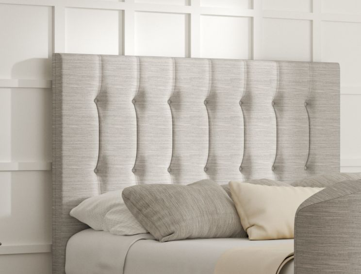 Dorchester Upholstered Linea Fog Ottoman TV Bed -Super King Size Bed Frame Only