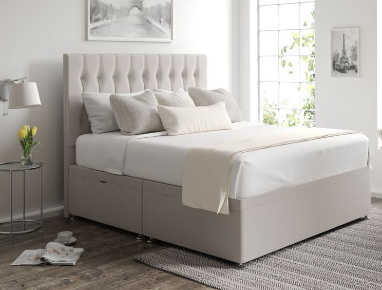 Rylee Ottoman Single Arran Natural Headboard & Base