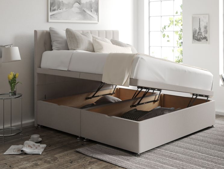 Rylee Ottoman Single Arran Natural Headboard & Base