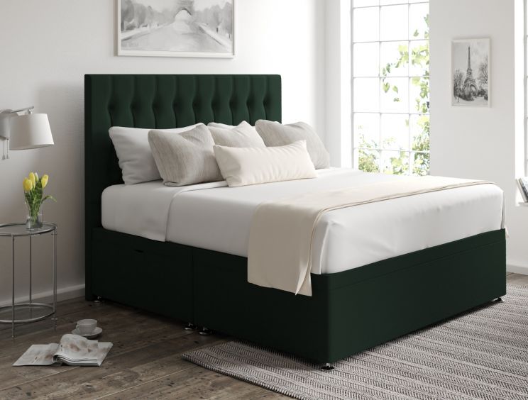Rylee Ottoman Gatsby Forest Headboard and Base Only