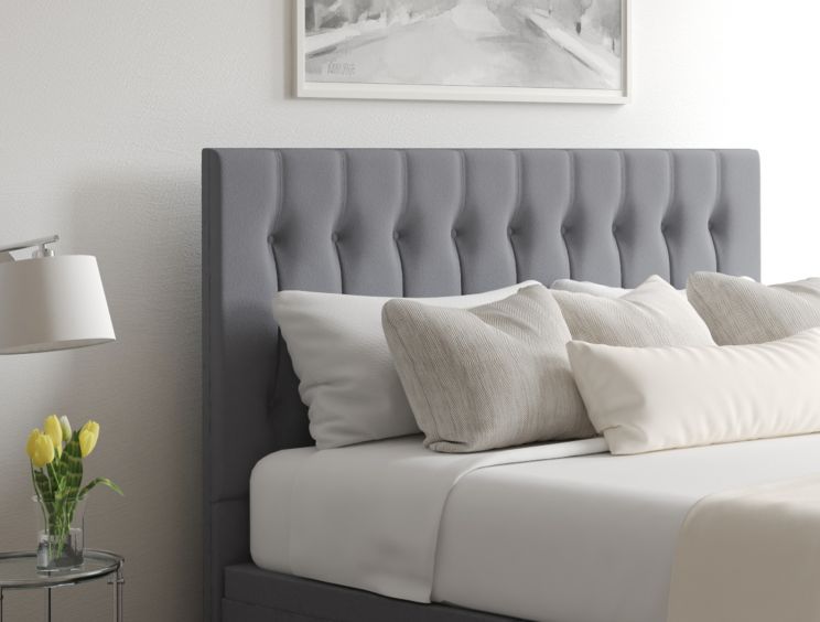 Rylee Classic 4 Drw Continental Gatsby Platinum Headboard and Base Only