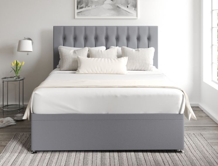 Rylee Ottoman Gatsby Platinum Headboard and Base Only