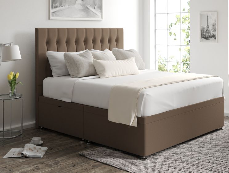 Rylee Ottoman Gatsby Taupe Headboard and Base Only