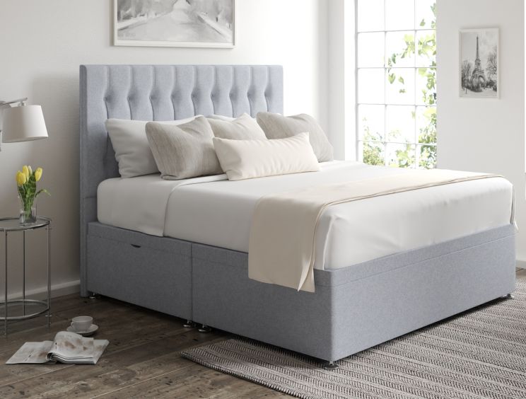 Rylee Ottoman Single Gouache Eau De Nil Headboard & Base