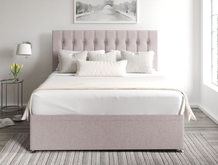 Rylee Ottoman Single Gouache Raspberry Headboard & Base