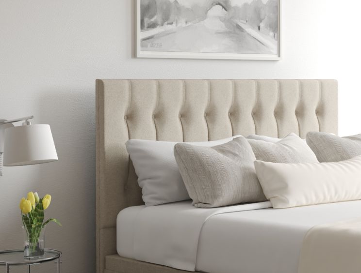 Rylee Ottoman Single Trebla Stone Headboard & Base