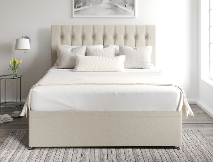Rylee Ottoman Single Trebla Stone Headboard & Base