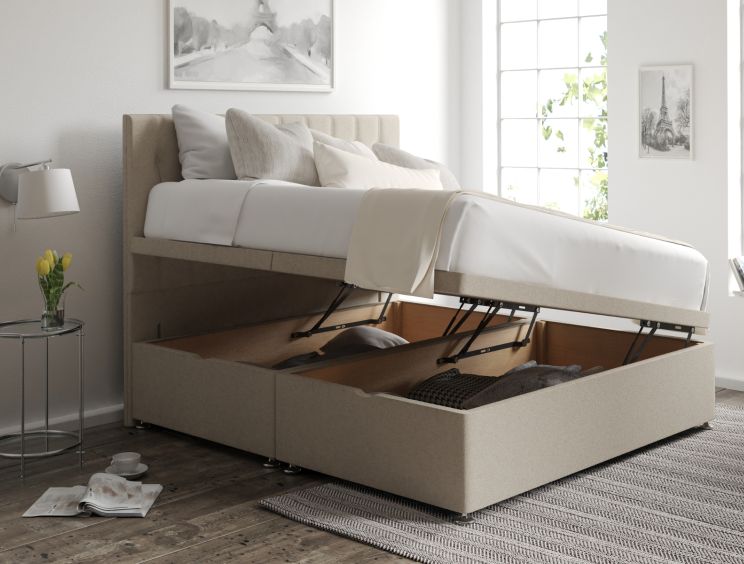 Rylee Ottoman Single Trebla Stone Headboard & Base