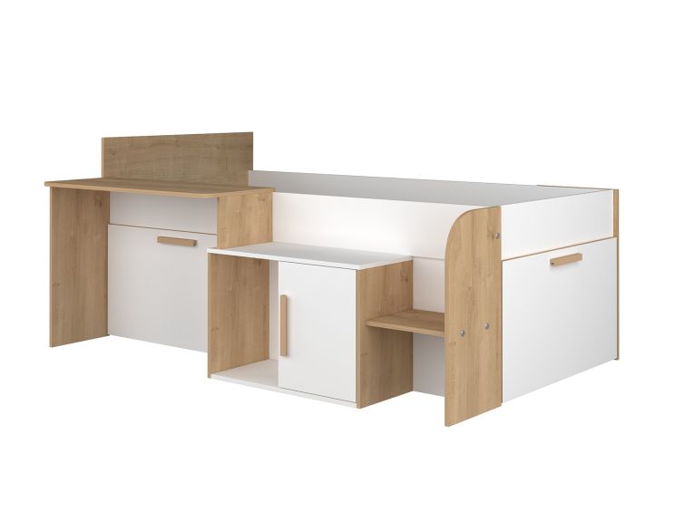 Sacha White Mid Sleeper Bed Frame