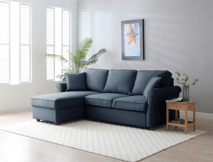 Salus Navy Ottoman Sofa Bed