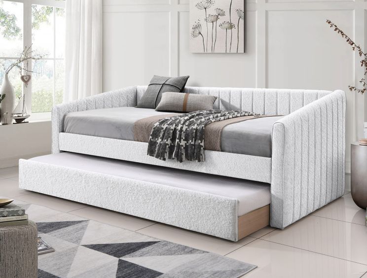 Sanderson Cream Upholstered Day Bed Including Underbed