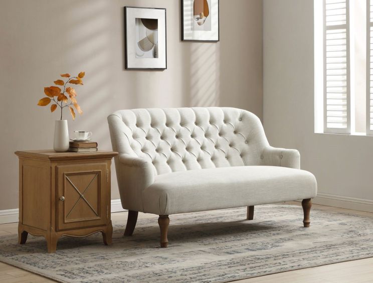 Santorini Natural Cream 2 Seater Sofa