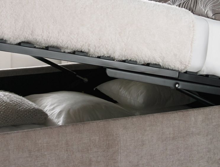 Serenity Upholstered Ottoman Storage Bed - Mink