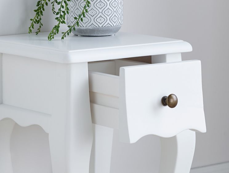 Sienna White Rattan Bedside Only