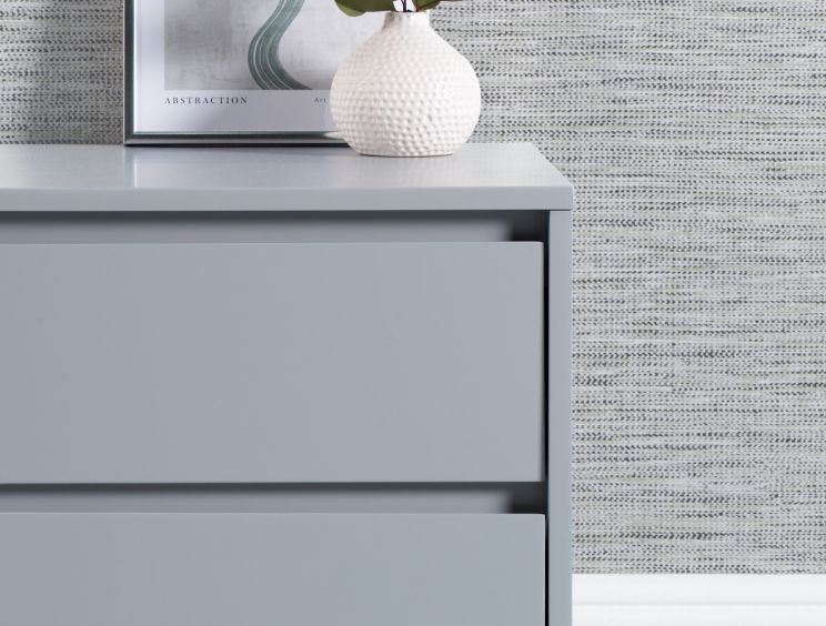 Sofia 2 Drawer Bedside Harbour Mist With White Feet