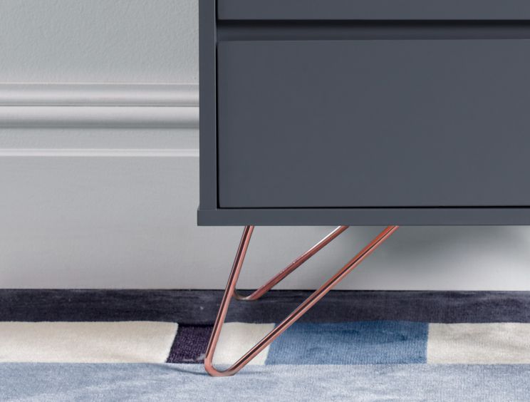 Elona bedside table grey and discount copper