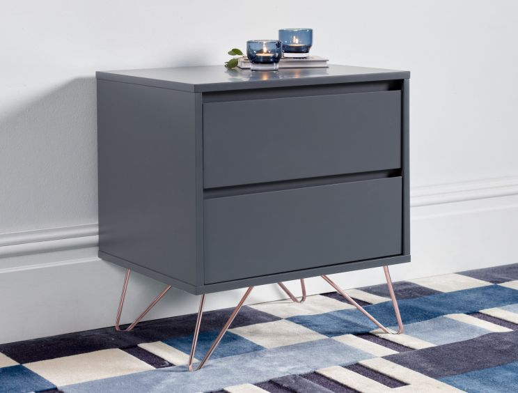 Pink and deals grey bedside table