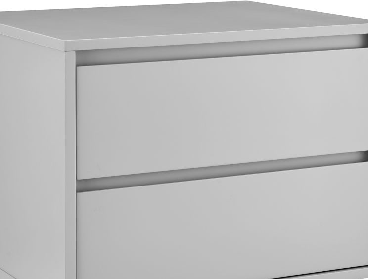 Sofia 2 Drawer Bedside Harbour Mist With Stainless Steel Feet