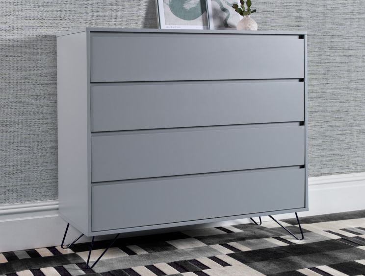 Sofia 4 Drawer Chest Harbour Mist With Black Feet