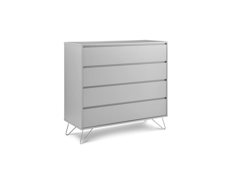 Sofia 4 Drawer Chest Harbour Mist With Stainless Steel Feet