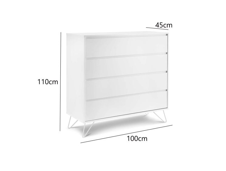 110cm wide shop chest of drawers