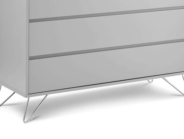 Sofia 4 Drawer Chest Harbour Mist With Stainless Steel Feet