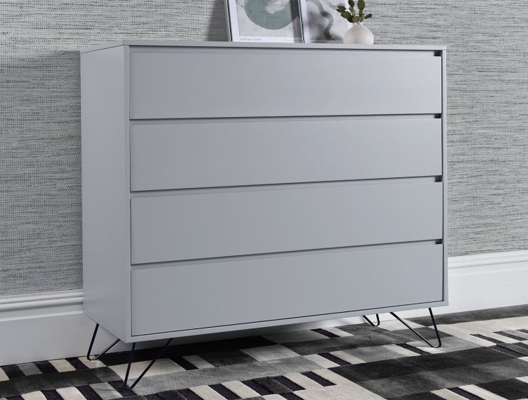 Sofia 4 Drawer Chest Harbour Mist With Black Feet