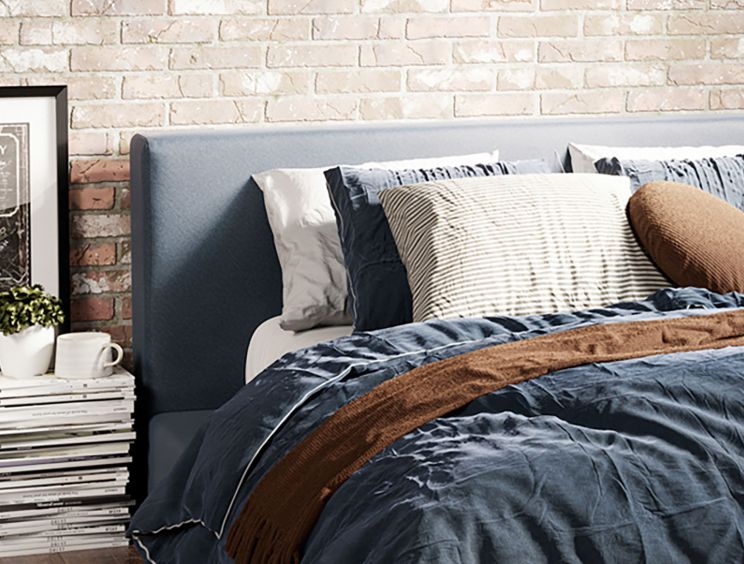 Aldeburgh Ink Blue Double Upholstered Bed Frame